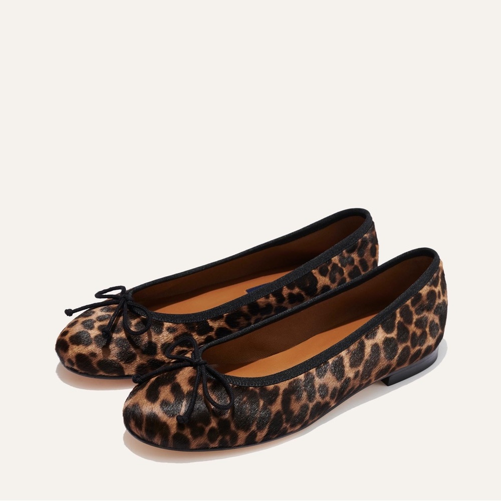 Margaux Demi Ballet Flat Chocolate Leopard Haircalf